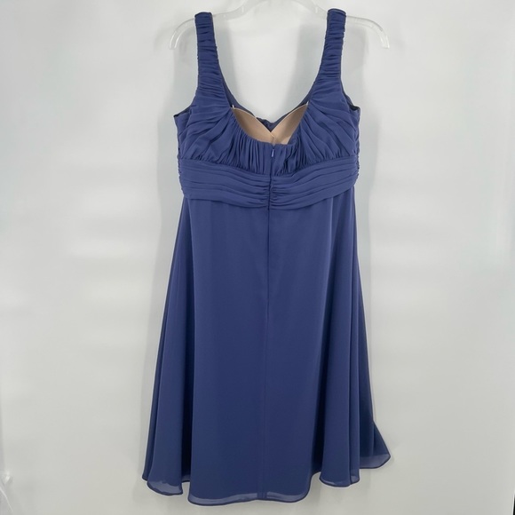 Badgley Mischka blue bridesmaid dress size 14 - Picture 4 of 8